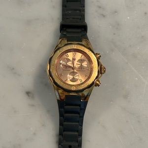 MICHELE Tahitian Jelly Bean Gray Rose Gold 40mm Watch